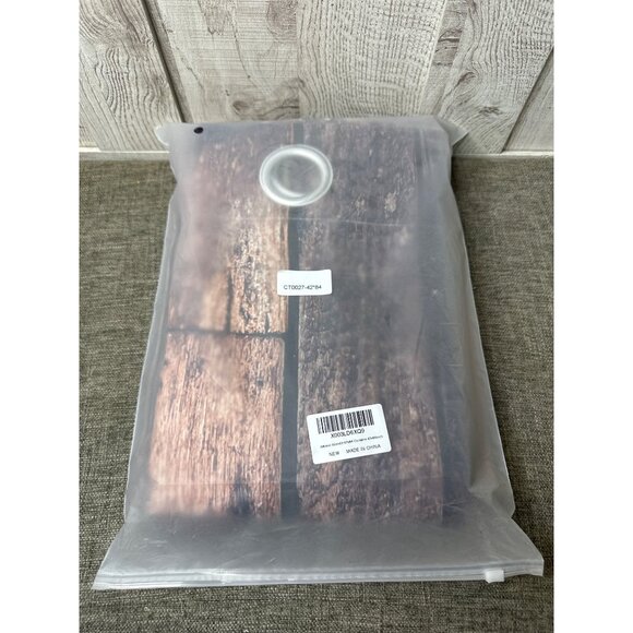 Rustic Wood Print Pair Window Curtains 42x84 Inch Metal Grommets Room Darkening - Picture 4 of 6